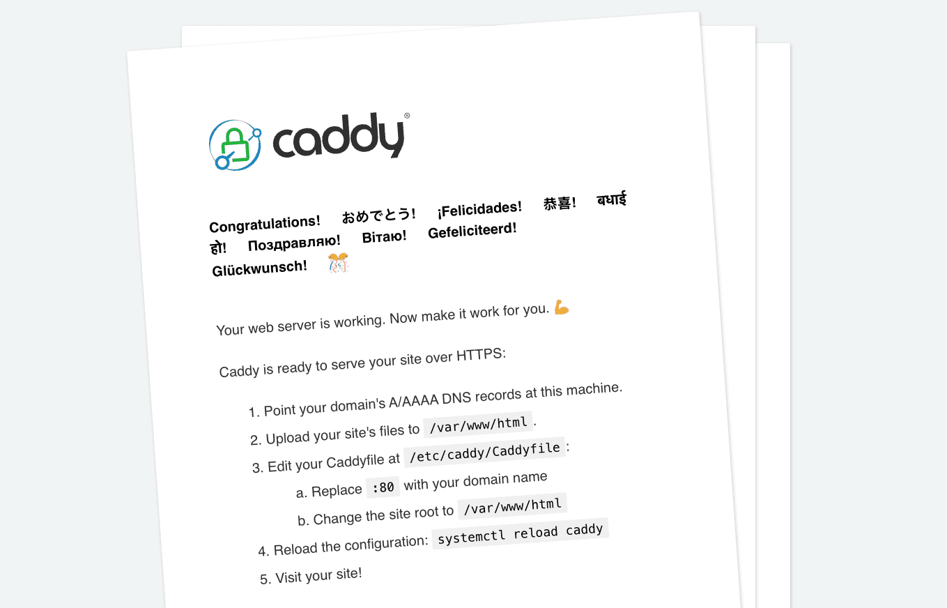 Caddy — A powerful web server!