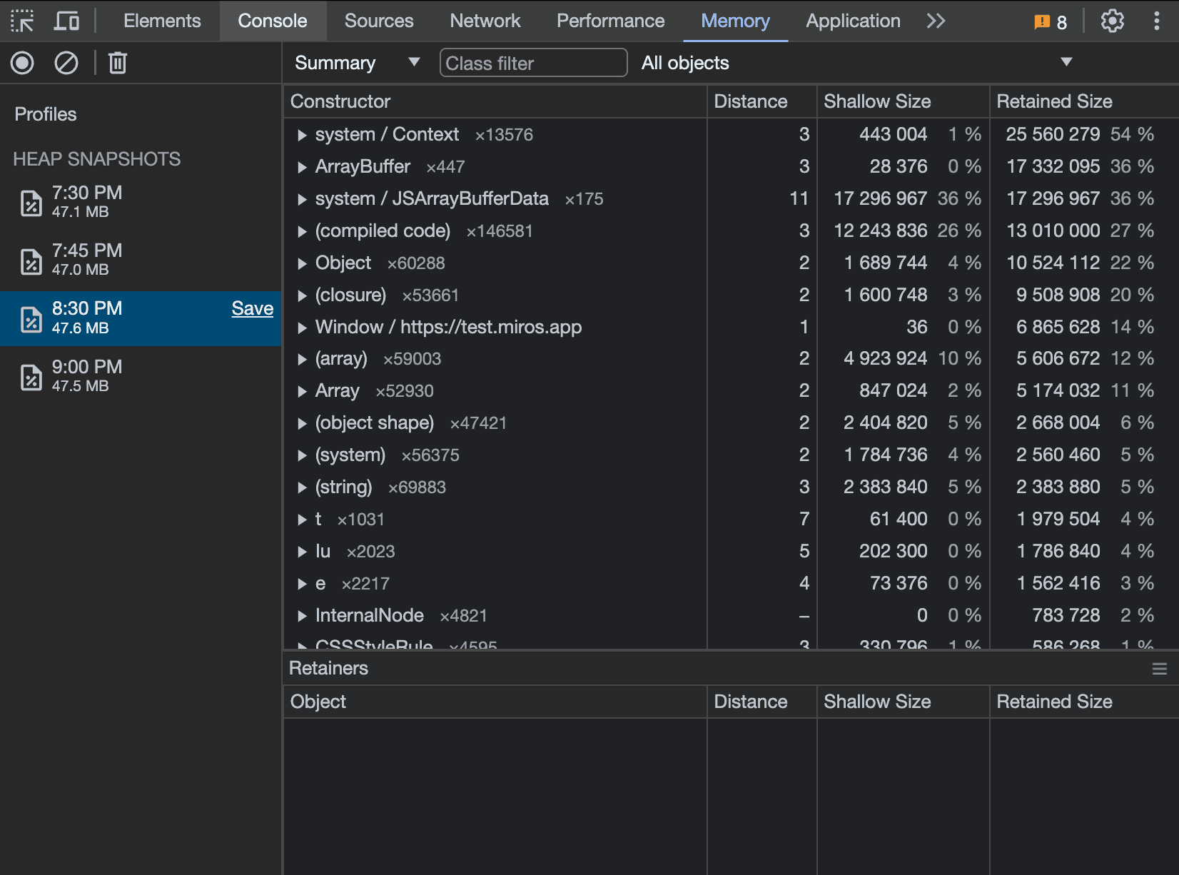 Improved Memory Usage
