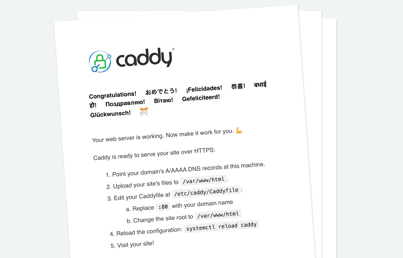 Caddy — A powerful web server!